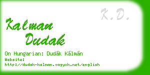 kalman dudak business card